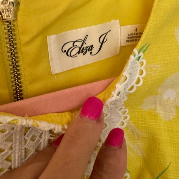 Eliza J sheath dress yellow size 4 - Picture 4 of 4